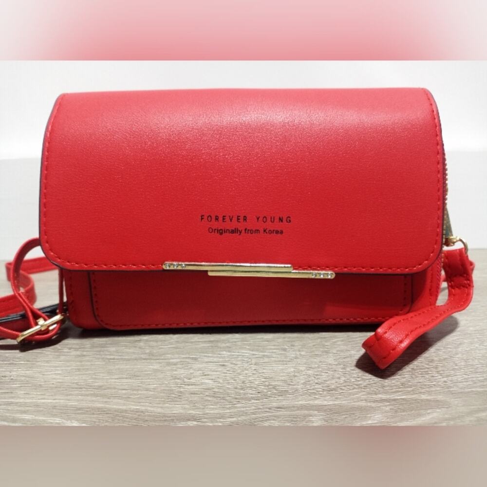 Forever Young Small Crossbody Wallet Red NWOT